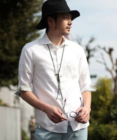 MEN'S BIGI / メンズビギ シャツ・ブラウス | フレンチリネン七分袖シャツ