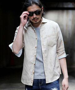 MEN'S BIGI / メンズビギ シャツ・ブラウス | フレンチリネン七分袖シャツ