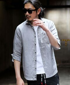 MEN'S BIGI / メンズビギ シャツ・ブラウス | フレンチリネン七分袖シャツ