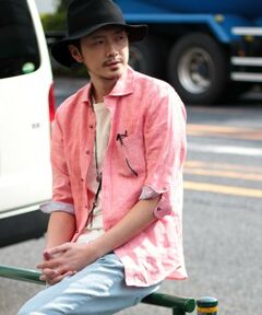 MEN'S BIGI / メンズビギ シャツ・ブラウス | フレンチリネン七分袖シャツ