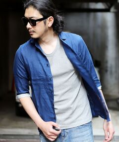 MEN'S BIGI / メンズビギ シャツ・ブラウス | フレンチリネン七分袖シャツ