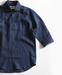 MEN'S BIGI / メンズビギ シャツ・ブラウス | フレンチリネン七分袖シャツ