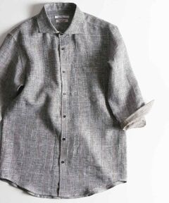 MEN'S BIGI / メンズビギ シャツ・ブラウス | フレンチリネン七分袖シャツ