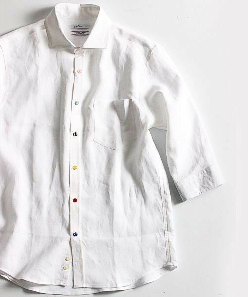 MEN'S BIGI / メンズビギ シャツ・ブラウス | フレンチリネン七分袖シャツ | 詳細1