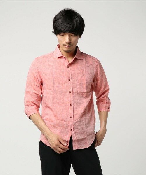 MEN'S BIGI / メンズビギ シャツ・ブラウス | フレンチリネン七分袖シャツ | 詳細16