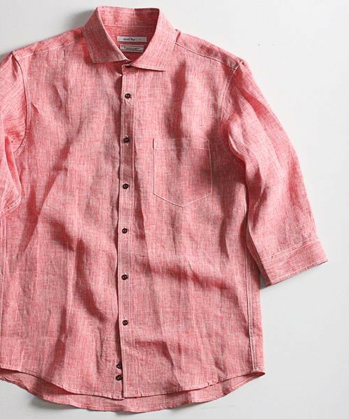 MEN'S BIGI / メンズビギ シャツ・ブラウス | フレンチリネン七分袖シャツ | 詳細15