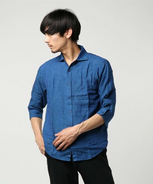 MEN'S BIGI / メンズビギ シャツ・ブラウス | フレンチリネン七分袖シャツ | 詳細24