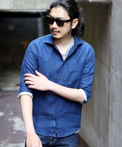 MEN'S BIGI / メンズビギ シャツ・ブラウス | フレンチリネン七分袖シャツ | 詳細25