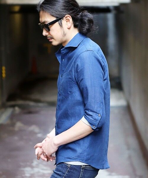 MEN'S BIGI / メンズビギ シャツ・ブラウス | フレンチリネン七分袖シャツ | 詳細26