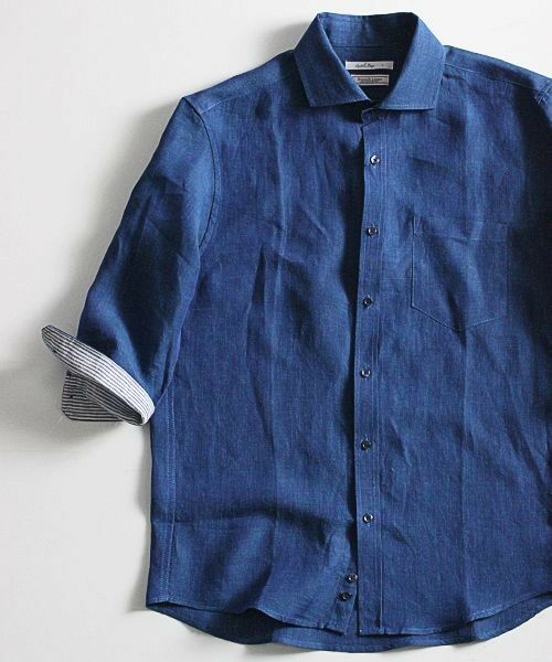 MEN'S BIGI / メンズビギ シャツ・ブラウス | フレンチリネン七分袖シャツ | 詳細23