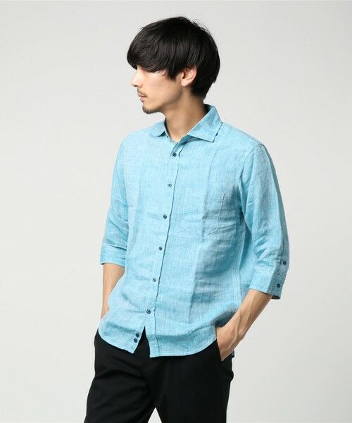 MEN'S BIGI / メンズビギ シャツ・ブラウス | フレンチリネン七分袖シャツ | 詳細29