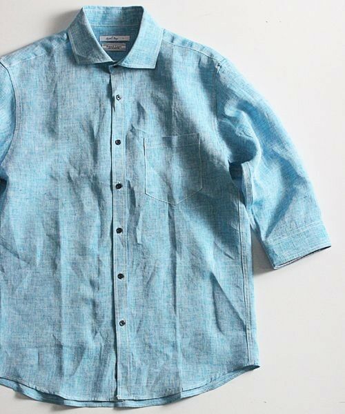 MEN'S BIGI / メンズビギ シャツ・ブラウス | フレンチリネン七分袖シャツ | 詳細28