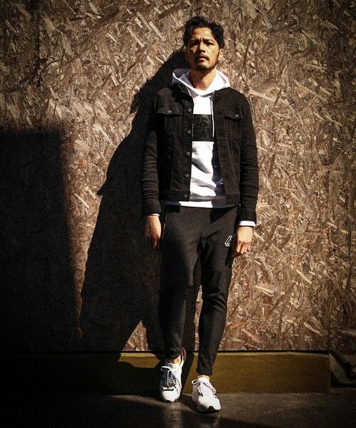 MEN'S BIGI / メンズビギ スウェット | 【JUST PLAY】半ラバープリント＋エンボス加工プルオーバーパーカ | 詳細2