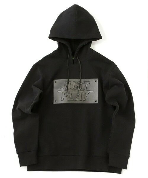 MEN'S BIGI / メンズビギ スウェット | 【JUST PLAY】半ラバープリント＋エンボス加工プルオーバーパーカ | 詳細12