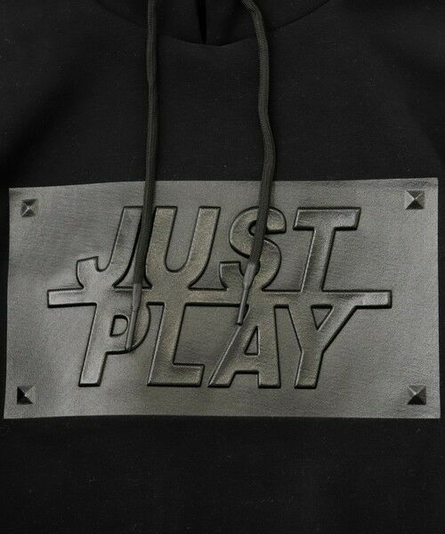 MEN'S BIGI / メンズビギ スウェット | 【JUST PLAY】半ラバープリント＋エンボス加工プルオーバーパーカ | 詳細15