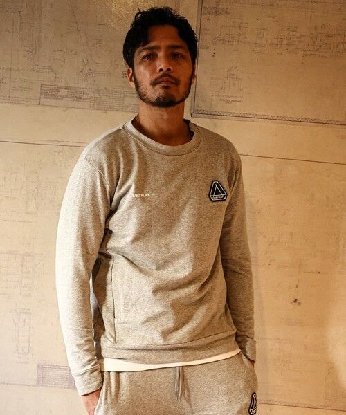 MEN'S BIGI / メンズビギ スウェット | 【JUST PLAY】スーパーストレッチ裏毛クルーネックトレーナー（グレー）