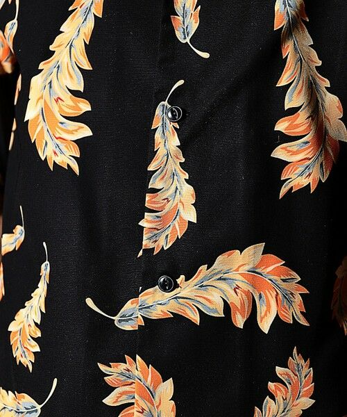 MEN'S BIGI / メンズビギ シャツ・ブラウス | 総柄フェザープリントオープンカラー半袖シャツ | 詳細6