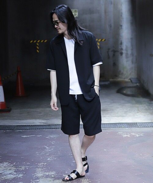 MEN'S BIGI / メンズビギ ショート・ハーフ・半端丈パンツ | 【セットアップ対応】ジョーゼットショートパンツ | 詳細1