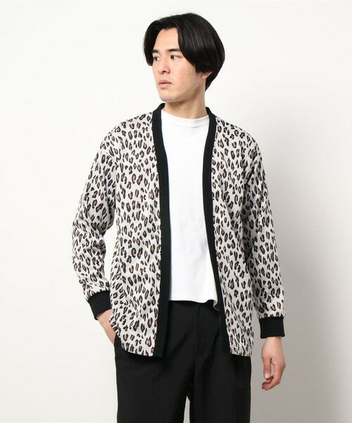 MEN'S BIGI / メンズビギ カーディガン・ボレロ | レオパード柄ダブルジャガードカーディガン | 詳細3