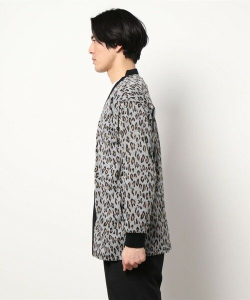 MEN'S BIGI / メンズビギ カーディガン・ボレロ | レオパード柄ダブルジャガードカーディガン | 詳細1