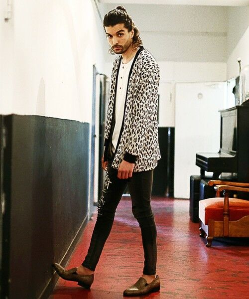 MEN'S BIGI / メンズビギ カーディガン・ボレロ | レオパード柄ダブルジャガードカーディガン | 詳細6