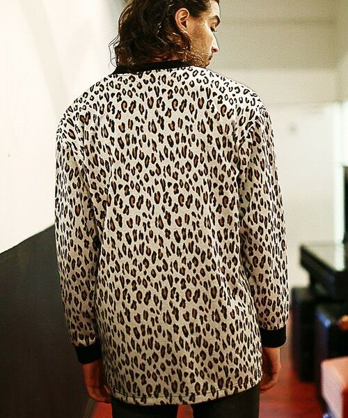 MEN'S BIGI / メンズビギ カーディガン・ボレロ | レオパード柄ダブルジャガードカーディガン | 詳細10