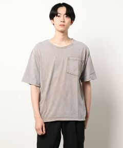 MEN'S BIGI / メンズビギ Tシャツ | Uネックピグメントカット半袖Tシャツ