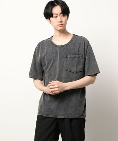 MEN'S BIGI / メンズビギ Tシャツ | Uネックピグメントカット半袖Tシャツ
