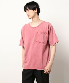 MEN'S BIGI / メンズビギ Tシャツ | Uネックピグメントカット半袖Tシャツ