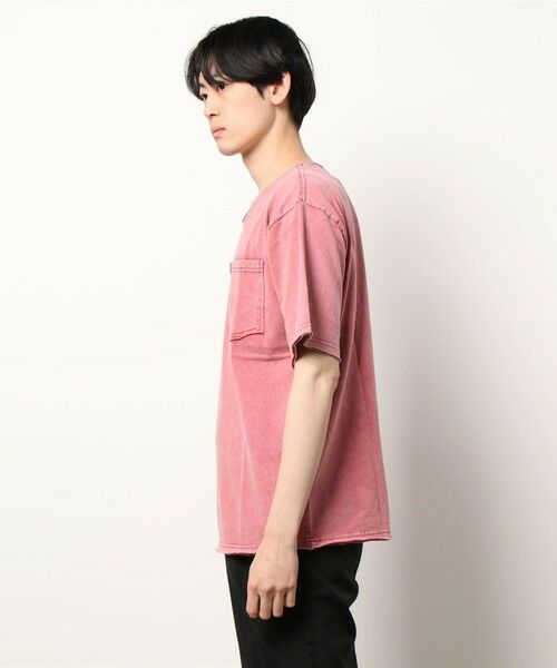 MEN'S BIGI / メンズビギ Tシャツ | Uネックピグメントカット半袖Tシャツ | 詳細1