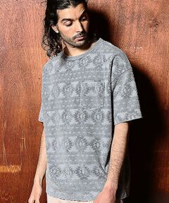 MEN'S BIGI / メンズビギ Tシャツ | 【セットアップ対応】ピグメントバイオパイルジャガードTシャツ