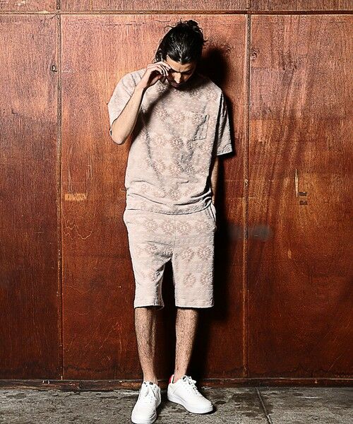 MEN'S BIGI / メンズビギ Tシャツ | 【セットアップ対応】ピグメントバイオパイルジャガードTシャツ | 詳細1