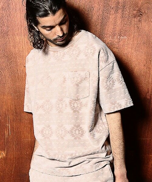 MEN'S BIGI / メンズビギ Tシャツ | 【セットアップ対応】ピグメントバイオパイルジャガードTシャツ | 詳細3