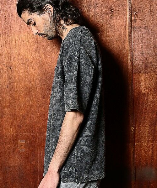 MEN'S BIGI / メンズビギ Tシャツ | 【セットアップ対応】ピグメントバイオパイルジャガードTシャツ | 詳細9