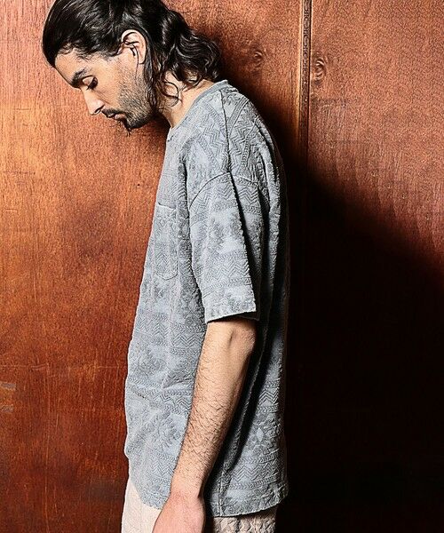 MEN'S BIGI / メンズビギ Tシャツ | 【セットアップ対応】ピグメントバイオパイルジャガードTシャツ | 詳細15