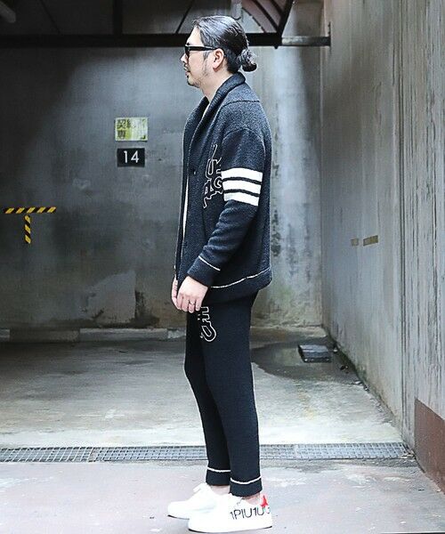 MEN'S BIGI / メンズビギ その他パンツ | 【1PIU1UGUALE3 RELAX × JUST PLAY 】LOGO KNIT LONG PANTS | 詳細4