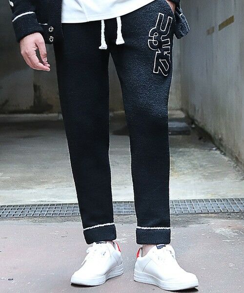 MEN'S BIGI / メンズビギ その他パンツ | 【1PIU1UGUALE3 RELAX × JUST PLAY 】LOGO KNIT LONG PANTS（ブラック）