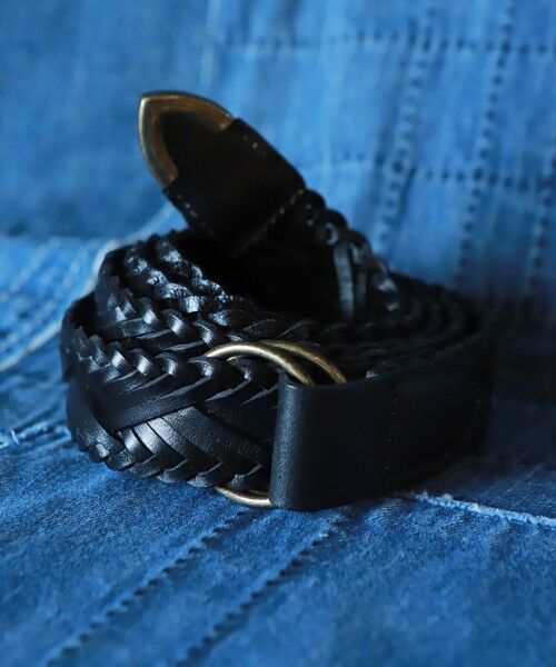 MEN'S BIGI / メンズビギ ベルト・サスペンダー | ダブルリングメッシュベルト（ブラック）