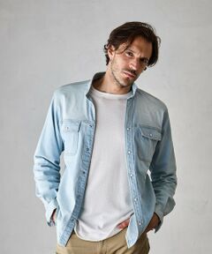 MEN'S BIGI / メンズビギ シャツ・ブラウス | デニムスタンドカラーシャツ