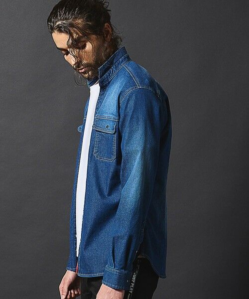 MEN'S BIGI / メンズビギ シャツ・ブラウス | デニムスタンドカラーシャツ | 詳細2