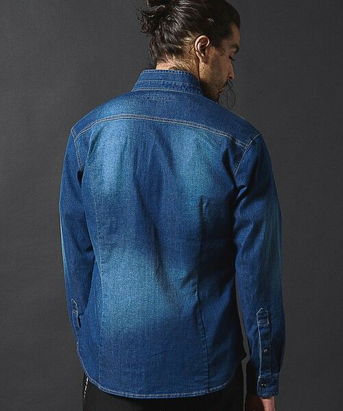 MEN'S BIGI / メンズビギ シャツ・ブラウス | デニムスタンドカラーシャツ | 詳細3