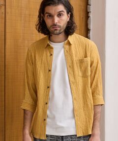 MEN'S BIGI / メンズビギ シャツ・ブラウス | ワッシャーチェック七分袖シャツ