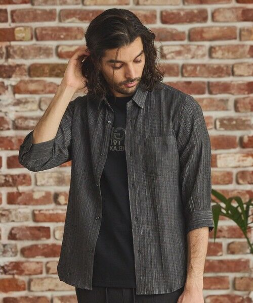 MEN'S BIGI / メンズビギ シャツ・ブラウス | ワッシャーチェック七分袖シャツ | 詳細4