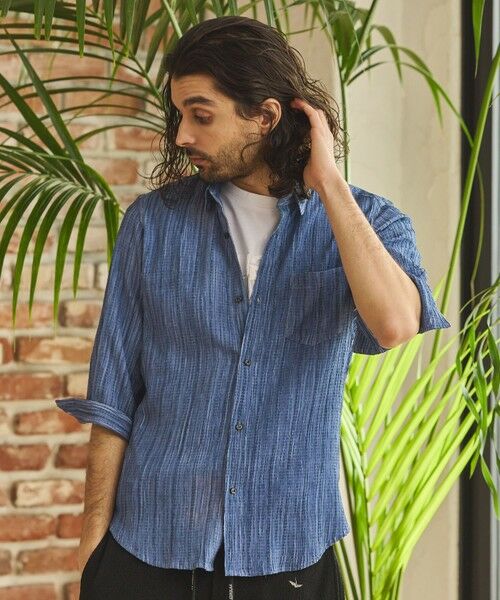 MEN'S BIGI / メンズビギ シャツ・ブラウス | ワッシャーチェック七分袖シャツ | 詳細16