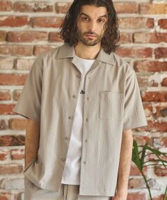 MEN'S BIGI / メンズビギ シャツ・ブラウス | 楊柳カチオン半袖開襟シャツ