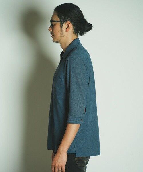 MEN'S BIGI / メンズビギ シャツ・ブラウス | リネンテックジャージスキッパーシャツ | 詳細10