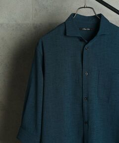 MEN'S BIGI / メンズビギ シャツ・ブラウス | リネンライクヘリンボンワイドカラー七分袖シャツ