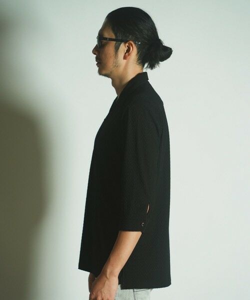 MEN'S BIGI / メンズビギ シャツ・ブラウス | ダイヤ柄シャーリング七分袖スキッパーシャツ | 詳細4