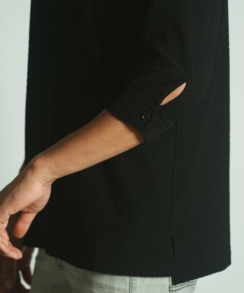 MEN'S BIGI / メンズビギ シャツ・ブラウス | ダイヤ柄シャーリング七分袖スキッパーシャツ | 詳細6