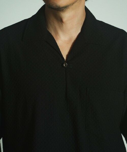 MEN'S BIGI / メンズビギ シャツ・ブラウス | ダイヤ柄シャーリング七分袖スキッパーシャツ | 詳細7